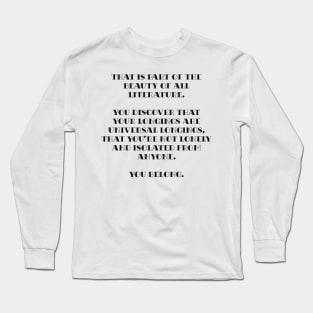 Part of the beauty of all literature - Fitzgerald Long Sleeve T-Shirt